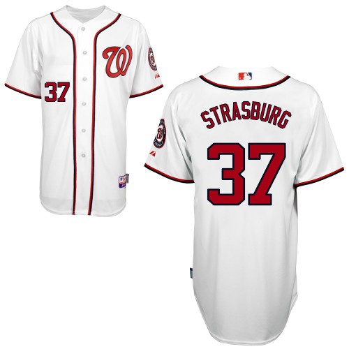 Best Quality Washington Nationals 37 Stephen Strasburg White Cool Base MLB Jersey Baseball MLB Jerseys